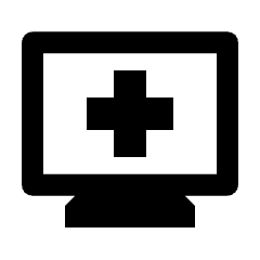 Online Medical Monitor Icon from Outlined Line - Streamline Material Set