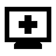 Online Medical Monitor Icon from Sharp Line - Streamline Material Set