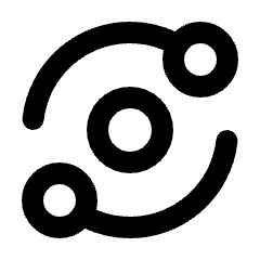 Orbit Icon from Rounded Line - Streamline Material Set