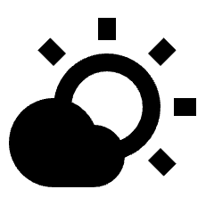 Partly Cloudy Day Fill Icon from Sharp Fill - Material Pro Set