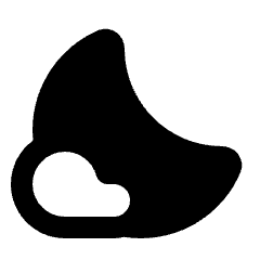 Partly Cloudy Night Fill Icon from Rounded Fill - Material Pro Set