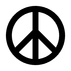 Peace Symbol Fill Icon from Outlined Fill - Streamline Material Set