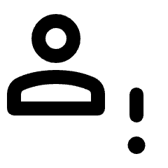 Person Alert Icon from Rounded Line - Material Pro Set