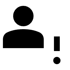 Person Alert Fill Icon from Outlined Fill - Streamline Material Set