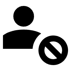 Person Block Fill Icon from Sharp Fill - Streamline Material Set