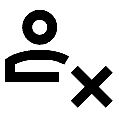 Person Cancel Icon from Sharp Line - Streamline Material Set