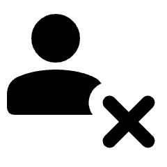 Person Cancel Fill Icon from Rounded Fill - Material Pro Set