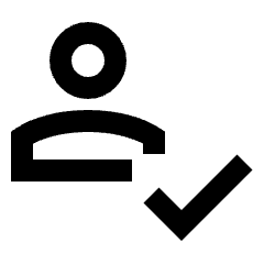 Person Check Icon from Sharp Line - Streamline Material Set