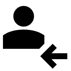 Person Follower Fill Icon from Sharp Fill - Streamline Material Set