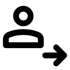 Person Following Icon from Rounded Line - Streamline Material Set