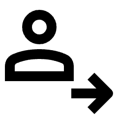 Person Following Icon from Outlined Line - Streamline Material Set