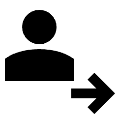 Person Following Fill Icon from Sharp Fill - Streamline Material Set