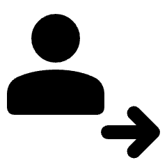 Person Following Fill Icon from Rounded Fill - Streamline Material Set