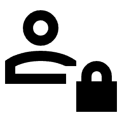 Person Lock Icon from Sharp Line - Streamline Material Set