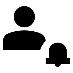 Person Notification Fill Icon from Outlined Fill - Streamline Material Set