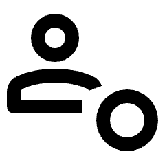 Person Online Icon from Rounded Line - Streamline Material Set