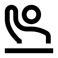 Person Raised Hand Icon from Outlined Line - Streamline Material Set