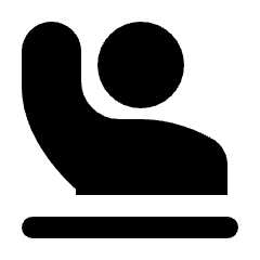 Person Raised Hand Fill Icon from Rounded Fill - Material Pro Set