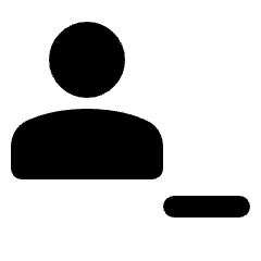 Person Remove Fill Icon from Rounded Fill - Material Pro Set