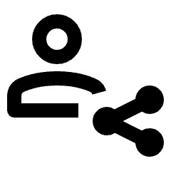 Person Share Icon from Rounded Line - Material Pro Set