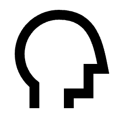 Person Side Icon from Sharp Line - Streamline Material Set