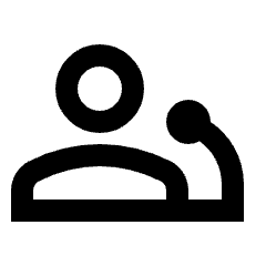 Person Speak Icon from Outlined Line - Streamline Material Set