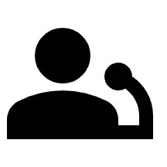 Person Speak Fill Icon from Outlined Fill - Material Pro Set