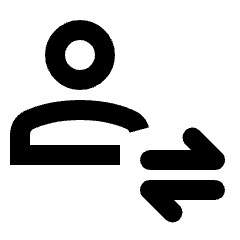 Person Transaction Icon from Rounded Line - Streamline Material Set