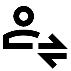 Person Transaction Icon from Sharp Line - Streamline Material Set