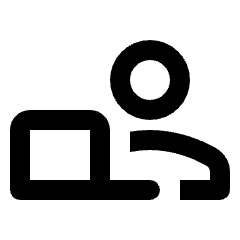 Person Work Icon from Rounded Line - Material Pro Set