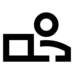 Person Work Icon from Sharp Line - Streamline Material Set