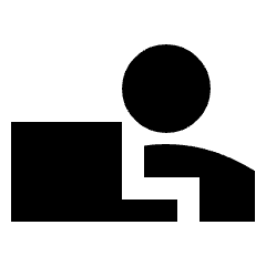 Person Work Fill Icon from Sharp Fill - Streamline Material Set