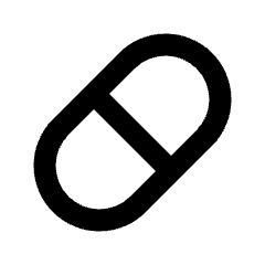 Pill Icon from Rounded Line - Streamline Material Set