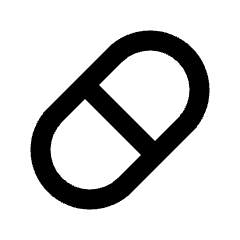 Pill Icon from Outlined Line - Streamline Material Set