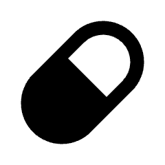 Pill Fill Icon from Sharp Fill - Streamline Material Set