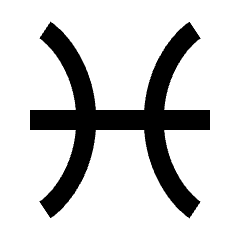 Pisces Zodiac Fill Icon from Sharp Fill - Streamline Material Set