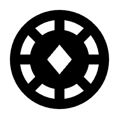 Poker Chip Fill Icon from Outlined Fill - Streamline Material Set