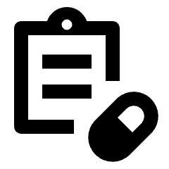 Prescriptions Icon from Outlined Line - Material Pro Set