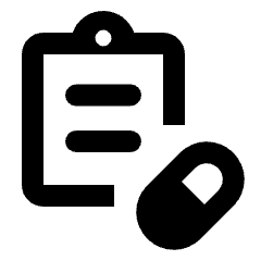 Prescriptions Icon from Rounded Line - Streamline Material Set