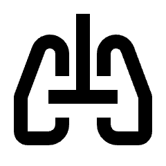 Pulmonology Icon from Outlined Line - Streamline Material Set