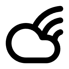 Rainbow Cloud Icon from Rounded Line - Material Pro Set