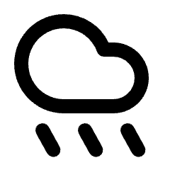 Rainy Icon from Rounded Line - Material Pro Set