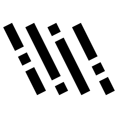 Sharp solid icon of diagonal rain bars and square snowflakes. Used for weather forecasts and precipitation status.