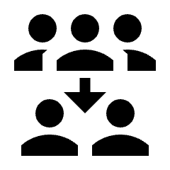 Reduce Capacity Fill Icon from Sharp Fill - Streamline Material Set