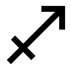 Sagittarius Zodiac Fill Icon from Sharp Fill - Material Pro Set
