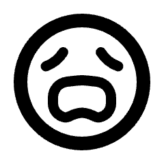 Sentiment Frustrated Icon from Rounded Line - Streamline Material Set