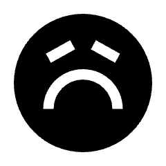 Sentiment Sad Fill Icon from Sharp Fill - Material Pro Set