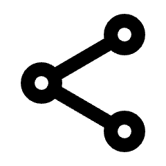 Share Icon from Rounded Line - Streamline Material Set
