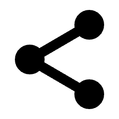 Share Fill Icon from Rounded Fill - Streamline Material Set