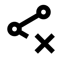 Share Off Icon from Sharp Line - Streamline Material Set